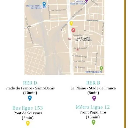 Cozy Apartment At Paris Doors With Free Car-Park Apartment Saint-Denis (Seine-Saint-Denis)